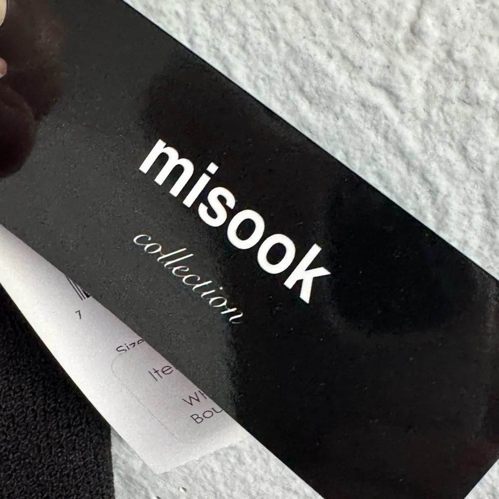 NWT MISOOK COLLECTION BLACK SLEEVELESS BACK ZIP WOOL BLEND KNIT TOP SZ XL